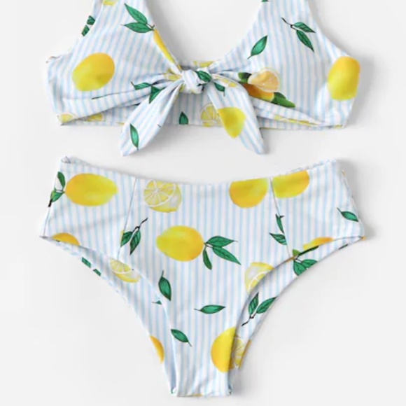 ❗️LAST ONE❗️LEMON STRIPE BIKINI - Picture 3 of 5